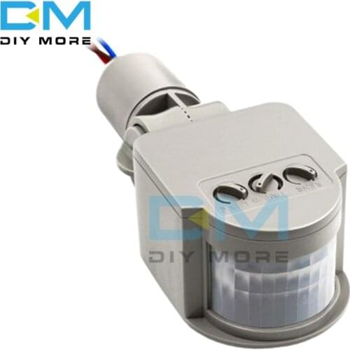 PIR Motion Sensor Switch Outdoor AC 85V-265V Automatic Infrared Motion Sensor Light Switch with LED Light