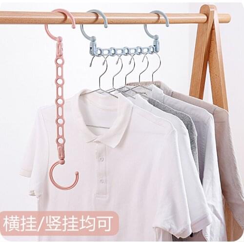Porous Windproof Clothes Hanger Multifunctional Rotary Hanging Hook Portable Clothing Drying Rack