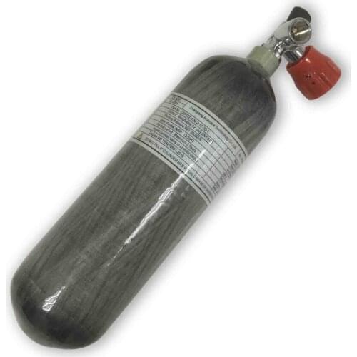 Acecare AC121711 2.17L CE High Pressure Tank Carbon Fiber Cylinder For Diving Pcp Air Gun Paintball Tank 4500psi With Red Valve