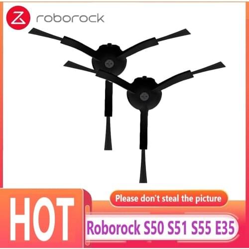 Roborock S50 S51 S55 E35 2pcs Robot Vacuum Cleaner Parts Black Side Brush Replacement of Accessories