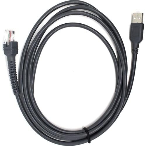 10pcs Compatible New Ls2208 Scanner 2m USB Cable For Symbol Motorola LS1203 LS2208 LS4208 LS3008 Barcode scanner CBA-U01-S07ZAR