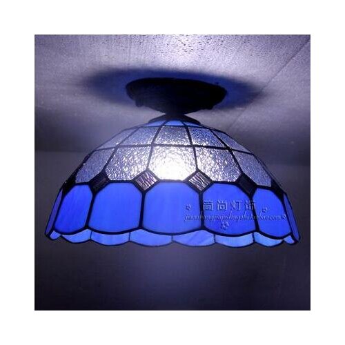 Light LED blue edge Ceiling lamps lighting creative bedroom balcony window aisle porch personality Circular ceiling Lights ZA