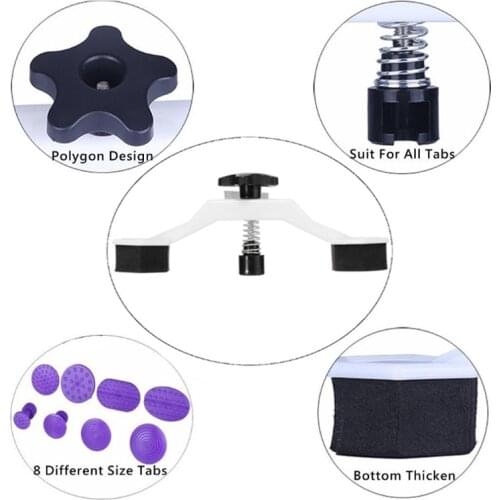 1 Set Paintless Auto Car Dent Repair Body Damage Fix Tool Pulling Bridge Puller Dent Removal Glue Tabs Hand Repair Tools Kit Set