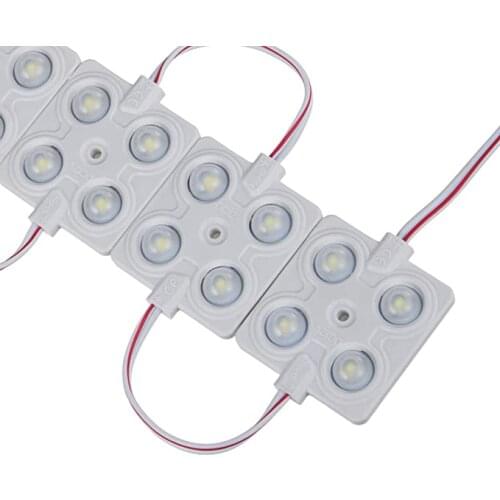 20pcs/lot DHL NEW 2835 4LED injection led module 12V with lens Waterproof IP67 ,160 degree 1.92 white,LED sign,shop banner,b