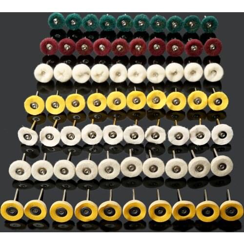 70Pcs Dremel Accessories Cloth Wool Leather Steel Wheels Brushes Rotary Tools for Mini Drill Metal Buffing Polishing Deburring
