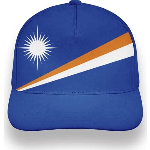 MARSHALL ISLANDS youth diy free custom made name number mhl hat nation flag country respirant mh print photo baseball cap