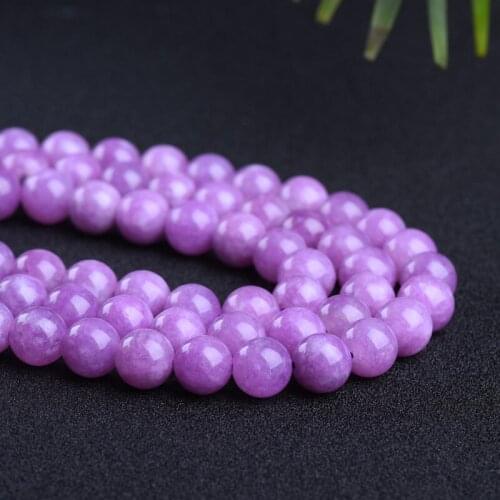 Natural Topaz Stone Natural Stone Supplier Loose Round Beads Dyed Purple Quartz Purple Mica for DIY Jewelry Making 6 8 10 12mm
