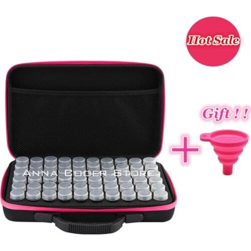 NEW 60 Bottles Diamond Painting Box Container Storage Box Carry Case Holder Hand Bag Zipper Design Shockproof Durable + Gifts