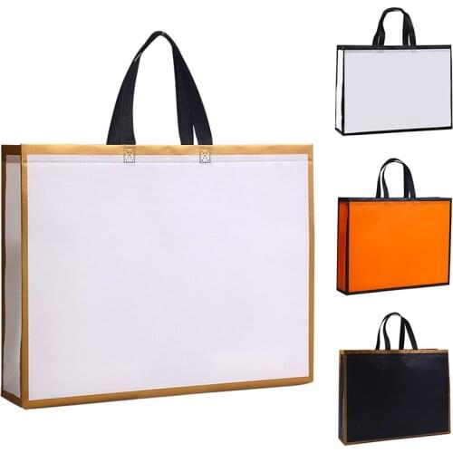 Eco Shopping Bag Foldable Women Non-Woven Fabric Storage Bags Female Reusable Tote Folding Pouch 32X28X10cm Handbag Grocery 2021
