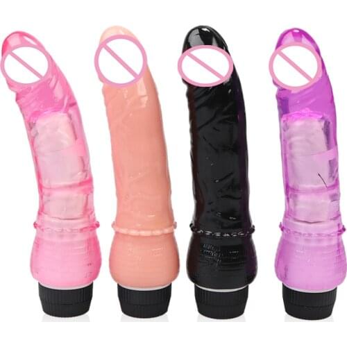 20cm Realistic Crystal Dildo Vibrators Multi Speed Big Penis Erotic Sex Toys For Adult Intimate Woman Masturbator Realistic