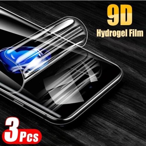 3 PCS Hydrogel Film Screen Protector for iPhone 11Pro XS Max X 8 7 6 Plus Soft Screen Protective Hydrogel Film for iPhone 11 Pro