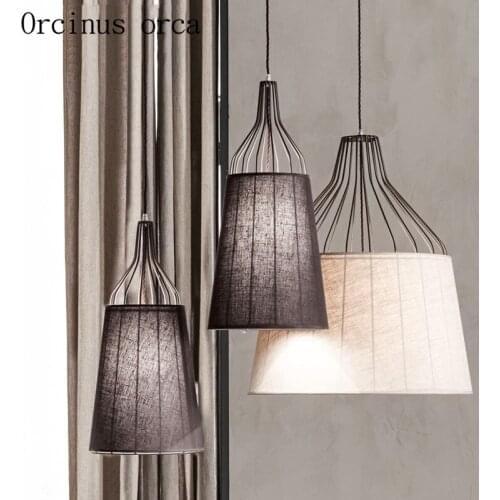 Italy modern minimalist chandelier living room bedroom Scandinavian light luxury creative personality LED iron pendant lamp