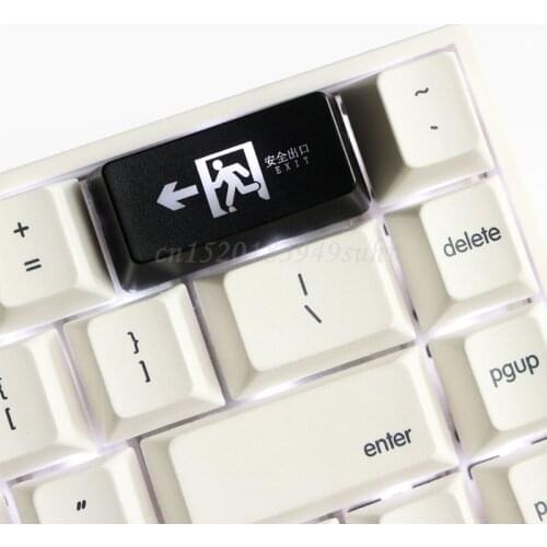 Safe Exit R1 2U Backspace Keycap Shine Through Keycaps ABS Etched Backlit Keycap for Mechanical Keyboard