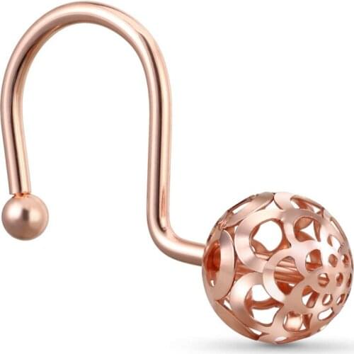 Shower Curtain Hooks Rings,Set of 12 Decor ,Metal Rustproof for Bathroom