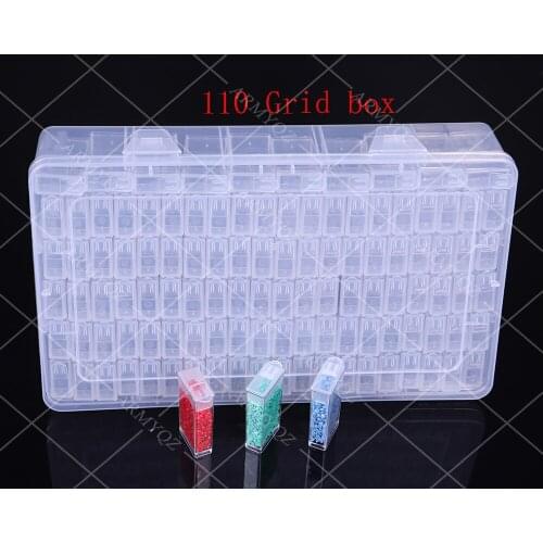 Diamond Painting Storage Box with 110 Grids Portable Bead Storage Container 5d Diamond Embroidery Accessories Tools Jewelry gift