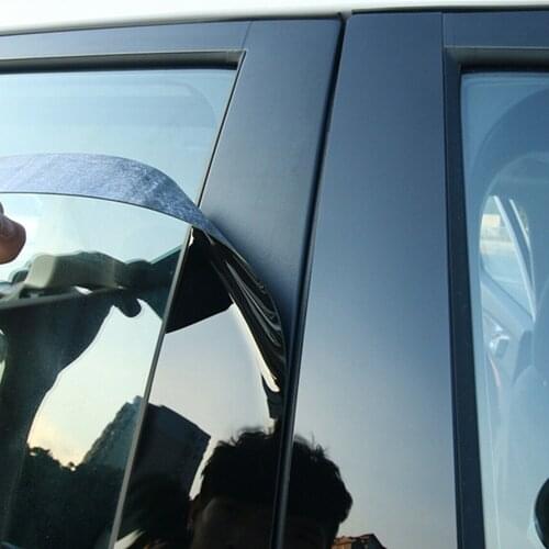 Window Pillar Stickers 8 Pcs Black For HYUNDAI Elantra Sedan 2017 2018