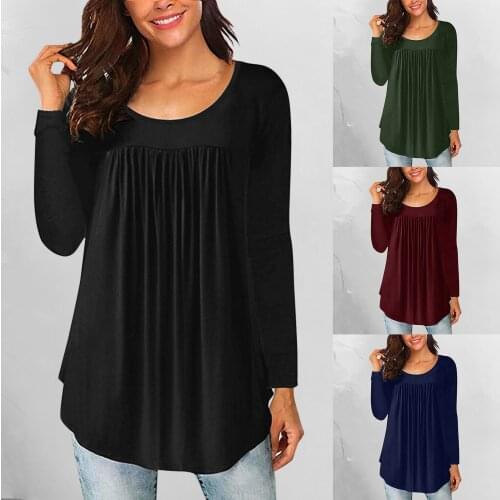 2021 New Womens New Solid Color T-shirt Button Sexy Fashion Long-sleeved Casual Top Comfy Simple High Quality Warm Long-sleeved