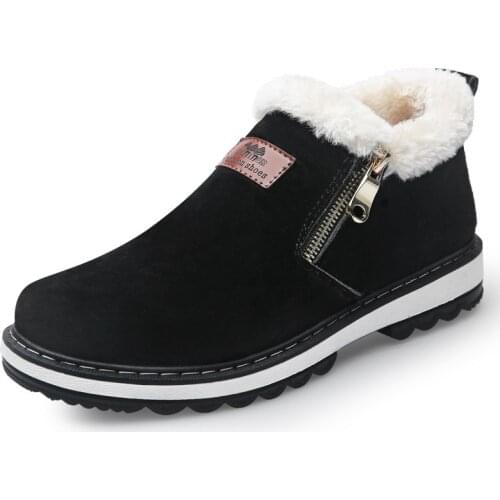 New Arrival Black MenS Loafers Designer Winter Shoes Men Warm Short Plush Fashion Casual Shoes Men Zip Zapatillas Deportivas