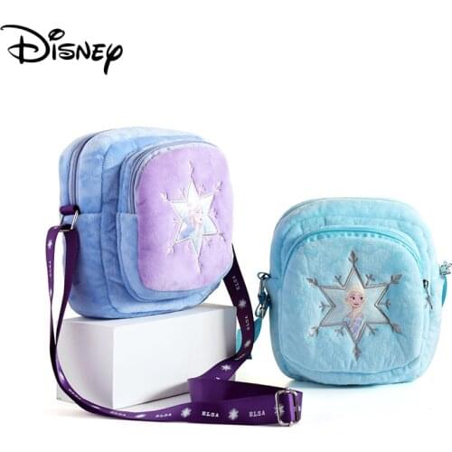 Disney Frozen 2 Elsa Princess Plush Bag Purses Cute Bags for Girls Disney Bags for Women Messenger Bag Children Gifts Purse