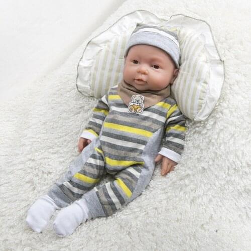 16'' Hair Painted Full Body Silicone Reborn Baby Doll Boy Lifelike Infant