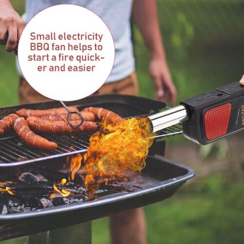 Handheld Electric BBQ Fan Air Blower for Outdoor Camping Picnic Barbecue Cooking Tool Outdoor Handheld Electric BBQ Fan