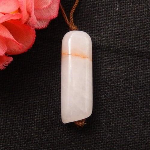 Handmade Natural stone Rose Quartz fashion jewelry necklace Pendant Beads,29x10x10mm,4.8g