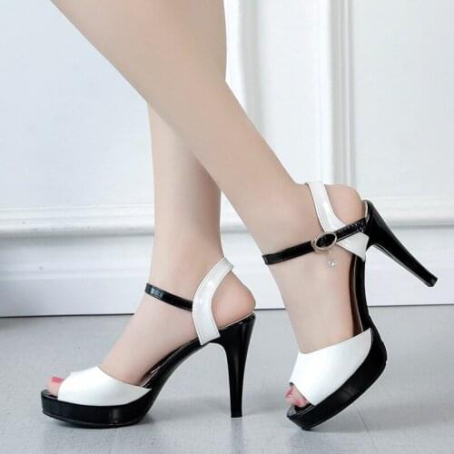 2021 Brand Women High Heels Sandals Summer Elegant Pumps Super High Heel Women Party Sandals Fashion Peep Toe Platform Sandals