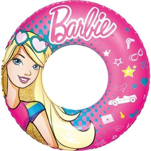 56 cm Childrens Life Buoy with Barbie Pattern, Pink Life Buoy, Marine Accessories, Swimming Rings, swimming Rings for Kids