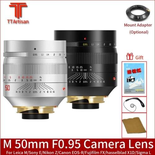 TTArtisan 50mm F0.95 Full Frame Lens for Leica M-Mount Camera Like Leica M-M M240 M3 M6 M7 M8 M9 M9p M10 SONY Nikon Canon Fuji