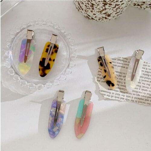 1pcs Simple Wild Leopard Seamless Hair Clip Women Acetate Sheet No Bend Bangs Clip Duckbill Clip Hairpins Hair Styling Tool