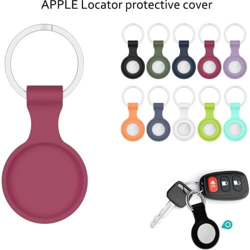 For Apple Airtags Liquid Silicone Protective Sleeve For Apple Locator Tracker Anti-lost Device Keychain Protection Buckle Hot