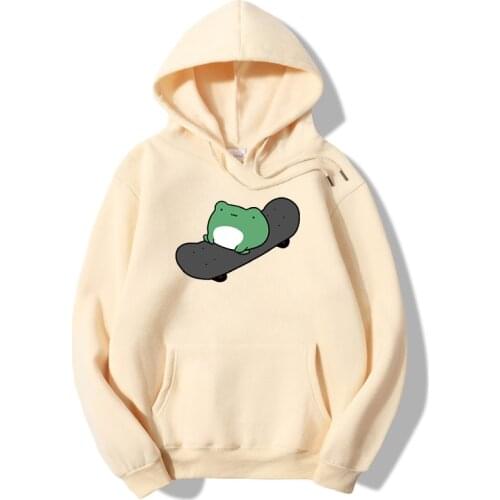 Winter Cartoon Cute Sweatshirt Men and Womens Hoodies Harajuku Warm Pullover Drawstring Pink Womens Korean Style