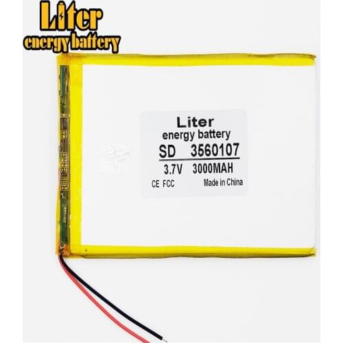 3.7V,3000mAH,3560107 polymer lithium ion battery Li-ion battery for tablet pc,GPS,mp3,mp4,cell phone,speake