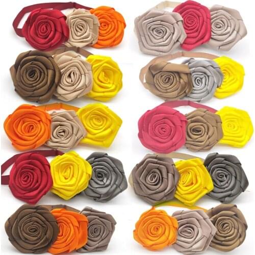 30/50 Pcs Thanksgiving Day Pet Dog Bow Ties Adjustable Pet Dog Collar Bowties Fall New Dog Accessories Pet Grooming Dog Bows