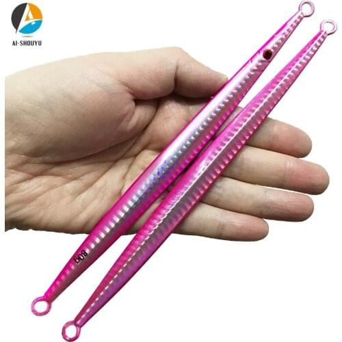 AI-SHOUYU 5pcs lead jig artificial baits metal jig jigging lure fishing lure fast long jig slow metal jig 60g/15.7cm 80g/19.2cm