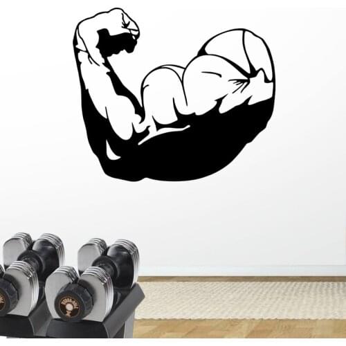 Fitness Decal Gym Sticker Body-building Posters Vinyl Wall Decals Mural Fitness Crossfit Decal Muscle Gym Sticker