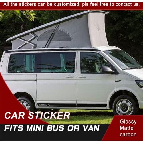 Car decals 2 pieces include left and right and back side body stripe graphic Vinyl car sticker fit for VW Multivan