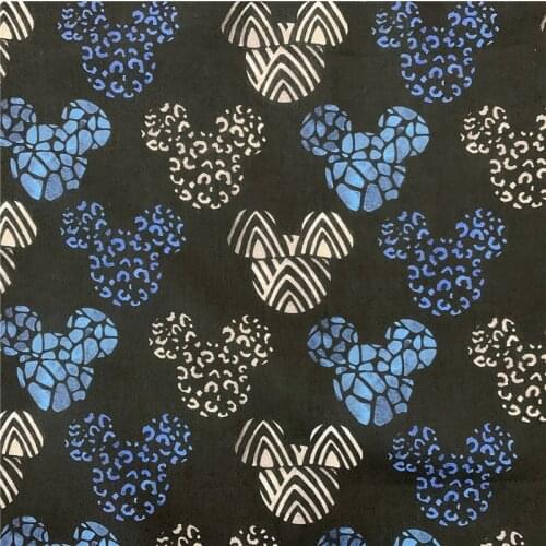 Black zebra pattern Polyester cotton Fabric Patchwor Printed for Tissue Home Textile for diy Sewing Girl Dress Curtain mask