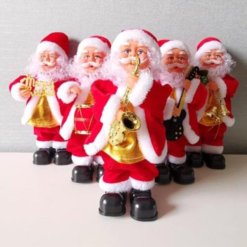Electric Christmas Santa Claus Toy Music Doll Toy for Children Christmas Gifts Effectively Create Festival Atmosphere