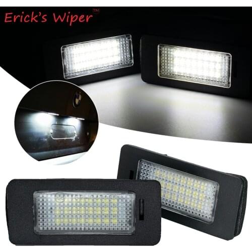 Ericks Wiper 2PCS License Plate Light Led Number Plate Holder Lamp No Error For BMW E39 E60 E60N E61 E90 E91 E90N E92 E93 E46