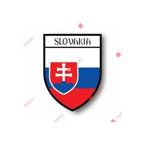 Personality Stickers Decal Souvenir Vinyl Car Shield City Flag World Crest Slovakia Car Decal Decoration Laptop