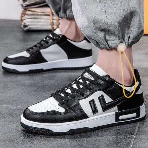 Leather Sneakers Men Lightweight Casual Men Shoes Fashion White Breathable Sneakers 2021 Big Size Comfortable Walking Shoes Male