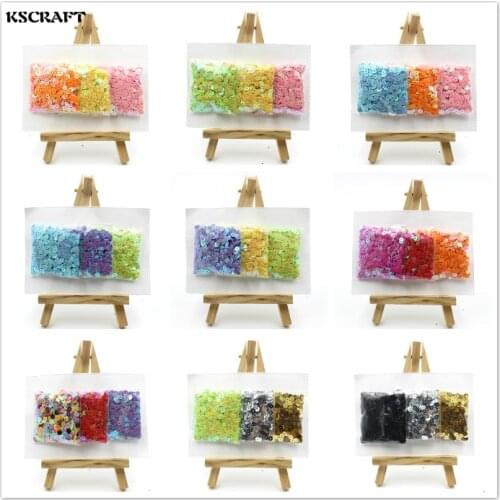KSCRAFT 3000pcs/lot 4mm mixed colorful sequins PVC Flat for DIY Card Making Craft Color Collection
