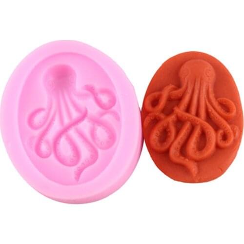 Mini Octopus Silicone Resin Mold Cake Mould Polymer Clay Handmade Soap Mold E347