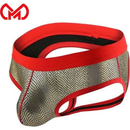 Men Erotic Underwear See Throught Buttock U Convex Pouch Breathable Homme Briefs Sexy Gay Underwear Shiny Panties Lingerie