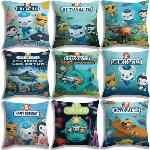 Newest Octonauts Pillow Cover Child Cute Cartoon Pillow Case Kids Cushion Cover Pillow Throw Sofa Bedding Home Decor Pillowcase