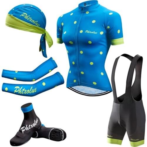 Phtxolue Women Pro Cycling Jersey Set Cycling Clothing Cycling Wear Mountain Bike Clothes Bicycle Clothing MTB Bike Cycling Suit