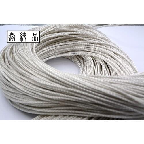 Silver plated 7N single crystal copper fever headset woven semi-finished cable