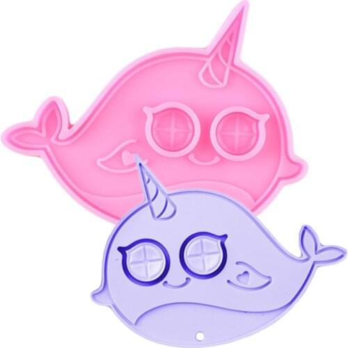 Disney Super Glossy Defense Whale Resin Mold Craft Keychain Silicone Molds DIY Charms Pendant Necklace Jewelry Epoxy Resin Mould