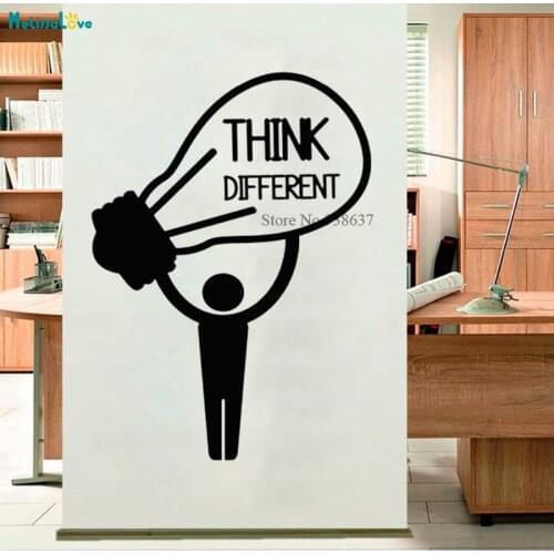 Thank Different Quote Decal Encourage brainstorming Office Company Classroom Wall Stickers Decor Removable Vinyl Wallpaper BB388
